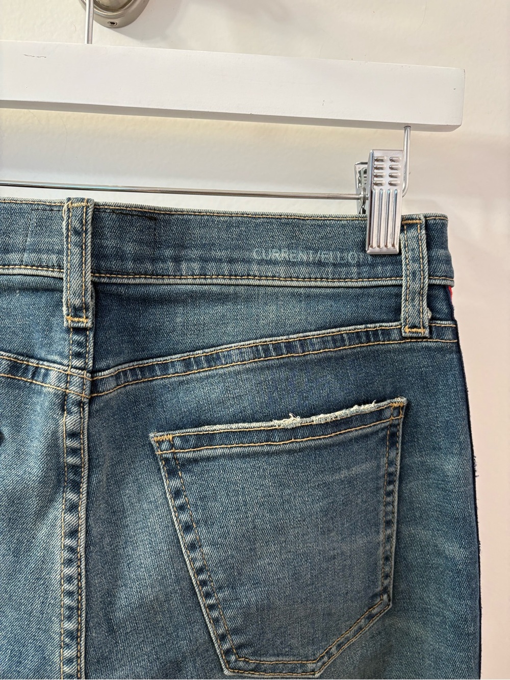 CURRENT/ELLIOTT The High Waist Stiletto Jeans WOMENS 25 Powell Red Stripe NWT - Picture 9 of 10